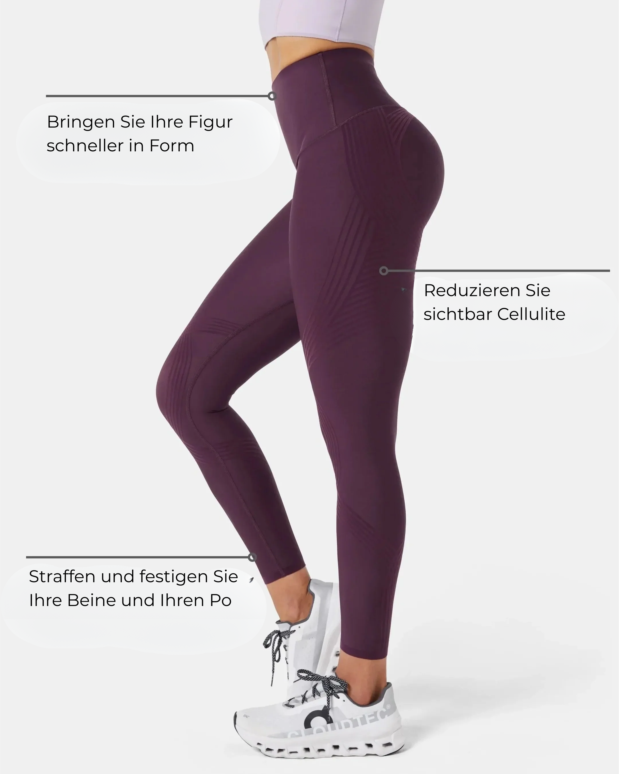 Sculpt Leggings — CelluWeave™ | Aubergine